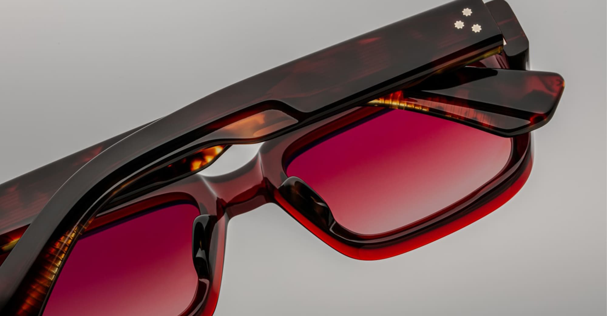 Ottica Mondello Roma - Jacques Marie Mage - JMMWK-24 - WALKER - BURGUNDY - Acetate - shape Rectangular - burgundy - EYEWEAR - SUNGLASSES - Uomo,Men - lens red - Made In Japan