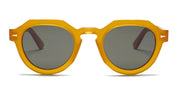 Ottica Mondello Roma - Ahlem - AHL.000504.SUN - Grenelle - Peach / Green Lens - Acetate - shape Panto - yellow - EYEWEAR - SUNGLASSES - Unisex,Uomo,Donna,Women,Men - lens Green - Made In France