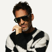 Ottica Mondello Roma - T HENRI - GTCA - GTO - OBSIDIAN - Titanium - shape Navigator - gold, black - EYEWEAR - SUNGLASSES - Unisex,Uomo,Donna,Women,Men - lens Gradient blue - Made In Japan