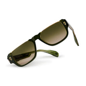 Ottica Mondello Roma - T HENRI - NCTR - NETTUNO - TREFOIL - Acetate - shape Oval - green, gold - EYEWEAR - SUNGLASSES - Unisex,Uomo,Donna,Women,Men - lens Gradient green - Made In Japan