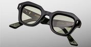 Ottica Mondello Roma - Jacques Marie Mage - JMMQE-16C - EICHLER - COBRA - Acetate - shape Squared - Black - EYEWEAR - SUNGLASSES - Unisex,Uomo,Donna,Women,Men - lens Green - Made In Japan