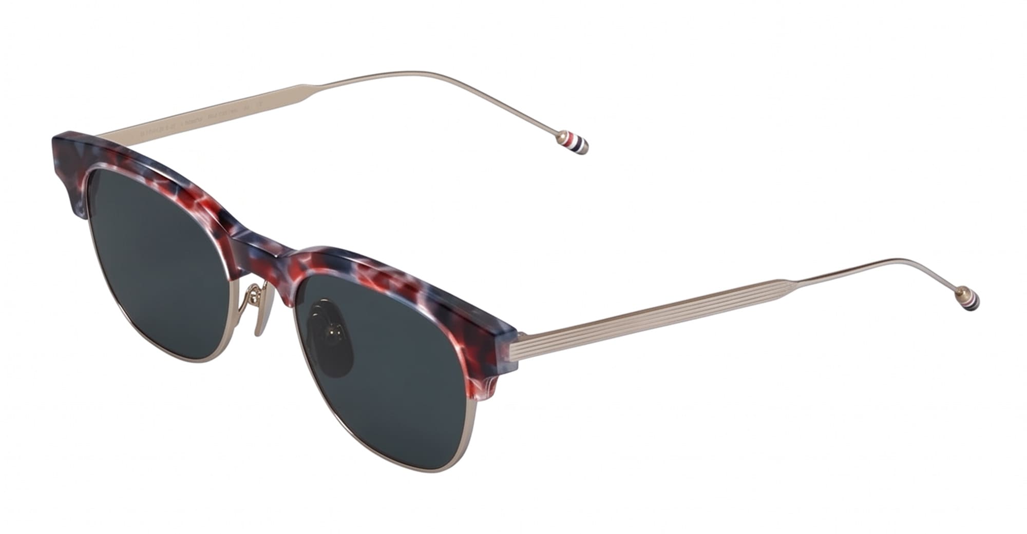 Ottica Mondello Roma - Thom Browne - UES953A-G0003-960-49 - OVAL - RED / WHITE / BLUE - Acetate - shape  - blue,red havana - EYEWEAR - SUNGLASSES - Unisex,Uomo,Donna,Women,Men - lens  - Made In Japan