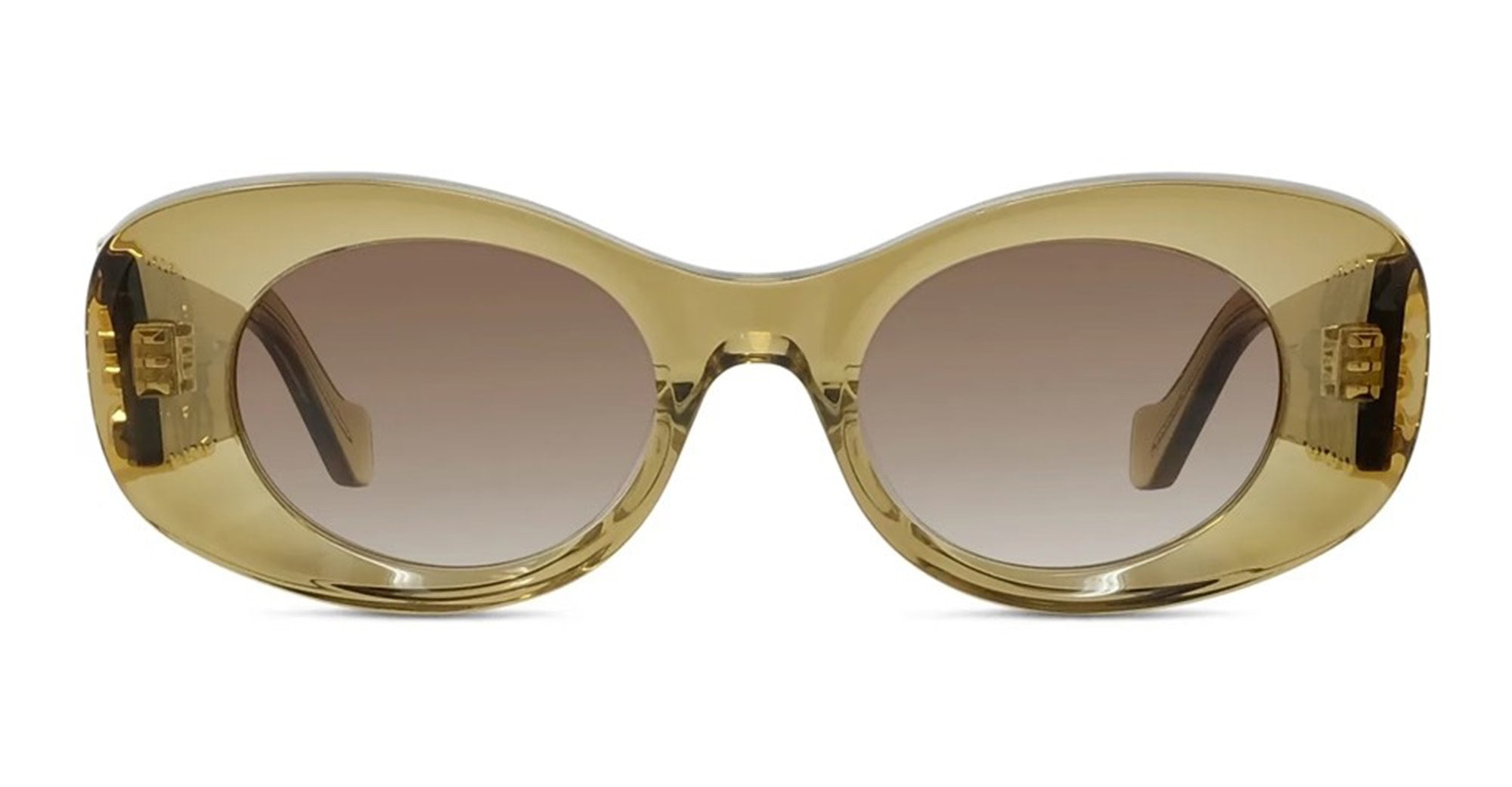 Ottica Mondello Roma - Loewe - LW40175U4996F - ANAGRAM GREEN CAT-EYE SUNGLASSES - Acetate - shape Cat-eye - green - EYEWEAR - SUNGLASSES - Donna,Women - lens Gradient brown - Made In Italy