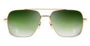 Ottica Mondello Roma - DITA - DTS111-57-07 - FLIGHT-SEVEN - BRUSHED WHITE GOLD - titanium, acetate - shape Navigator - white gold - EYEWEAR - SUNGLASSES - Unisex,Uomo,Donna,Women,Men - lens Gradient green - Made In Japan