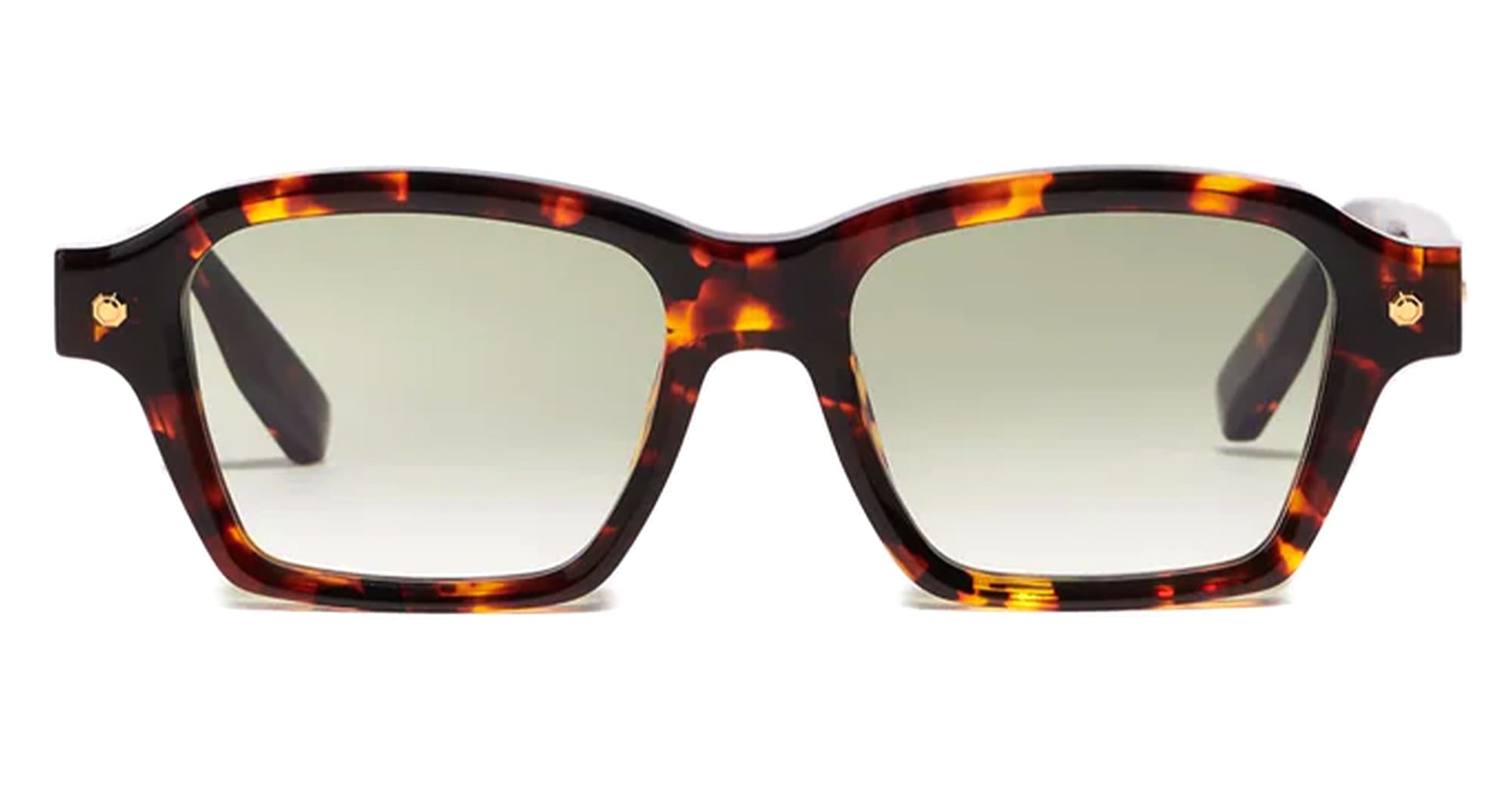 Ottica Mondello Roma - John Dalia - P08-C141 - PROJECT 08 - C141 - Classic Havana - Yellow Gold - Acetate - shape Squared - havana, gold - EYEWEAR - SUNGLASSES - Unisex,Uomo,Donna,Women,Men - lens Gradient green - Made In France