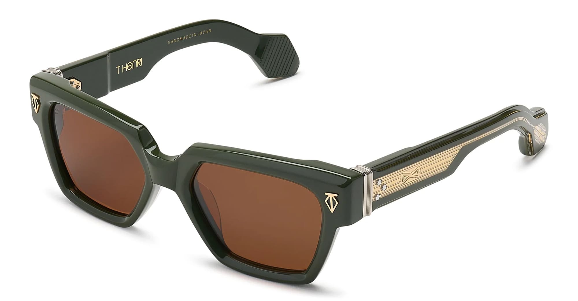 Ottica Mondello Roma - T HENRI - UAR - UTOPIA - BRIGADE - Acetate - shape Squared - green - EYEWEAR - SUNGLASSES - Uomo,Men - lens bronze - Made In Japan
