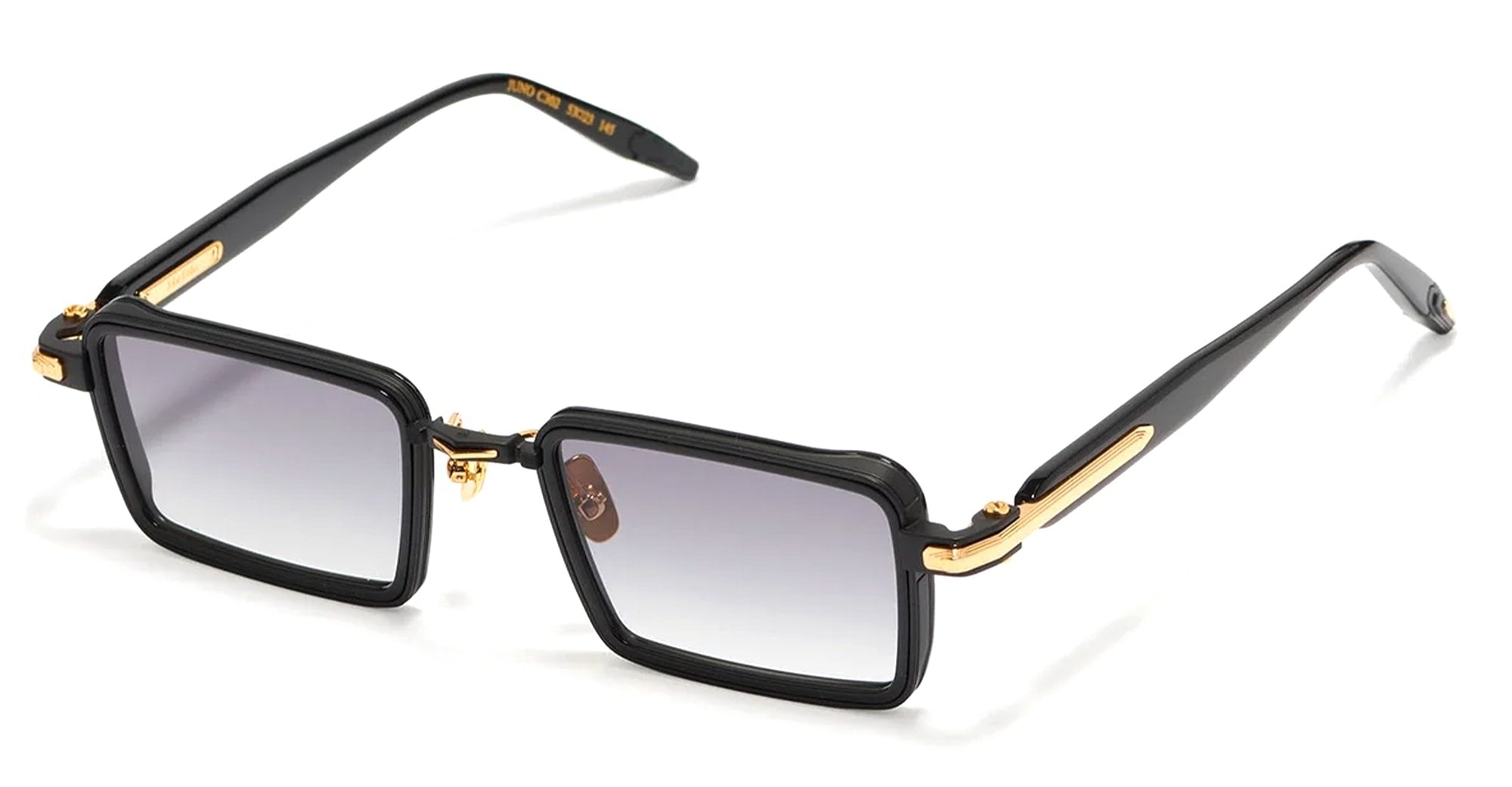 Ottica Mondello Roma - John Dalia - JUNO-C302 - JUNO - C302 - Shiny Black / Carbon Effect / Yellow - Metal - shape Rectangular - Black - EYEWEAR - SUNGLASSES - Unisex,Uomo,Donna,Women,Men - lens Grey - Made In France
