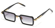 Ottica Mondello Roma - John Dalia - JUNO-C302 - JUNO - C302 - Shiny Black / Carbon Effect / Yellow - Metal - shape Rectangular - Black - EYEWEAR - SUNGLASSES - Unisex,Uomo,Donna,Women,Men - lens Grey - Made In France