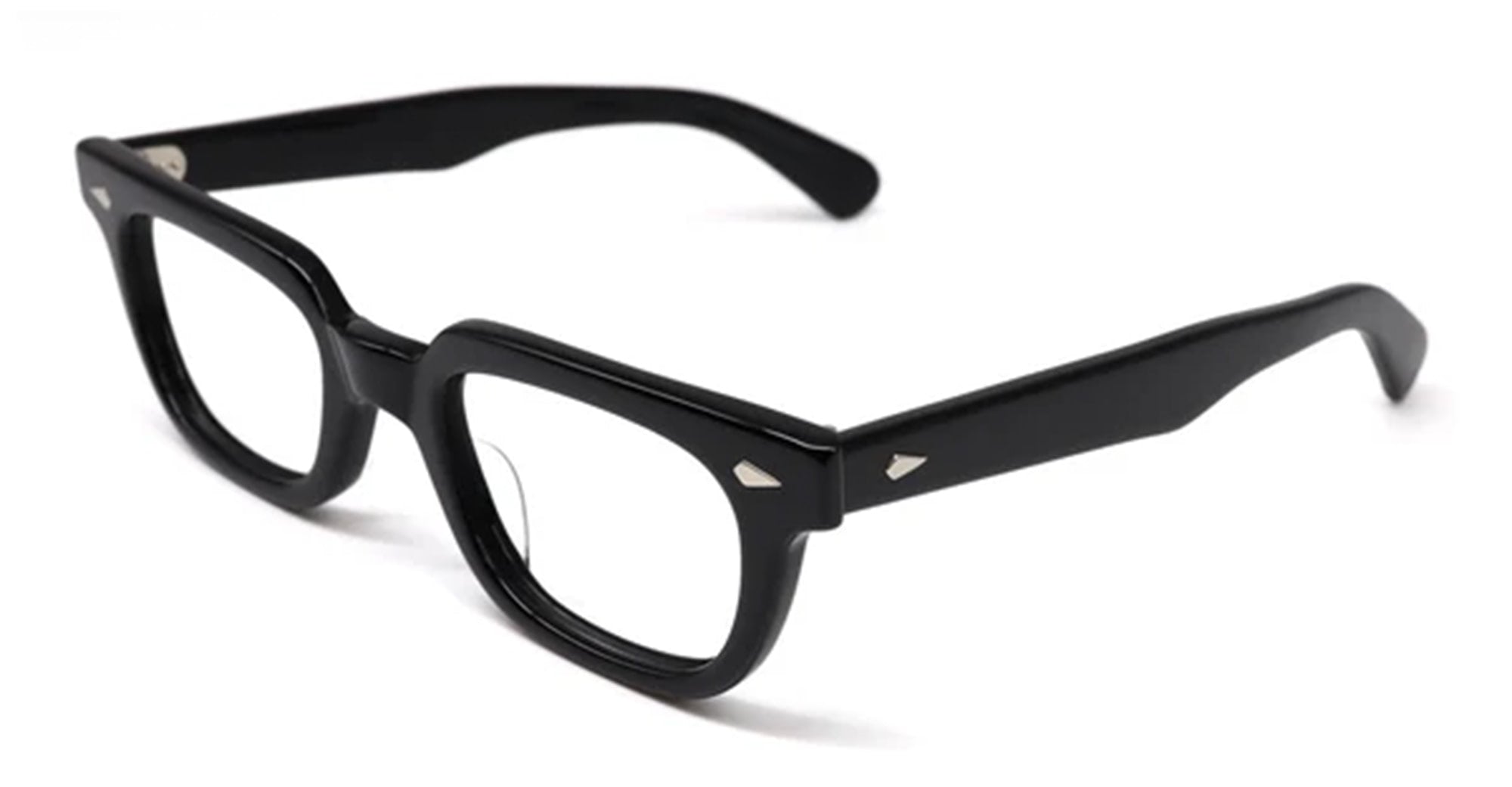 Ottica Mondello Roma - Julius Tart - JTPL-029A-RX - T-MAN - BLACK RX - Acetate - shape Rectangular - Black - EYEWEAR - EYEGLASSES - Unisex,Uomo,Donna,Women,Men - lens Clear - Made In Italy