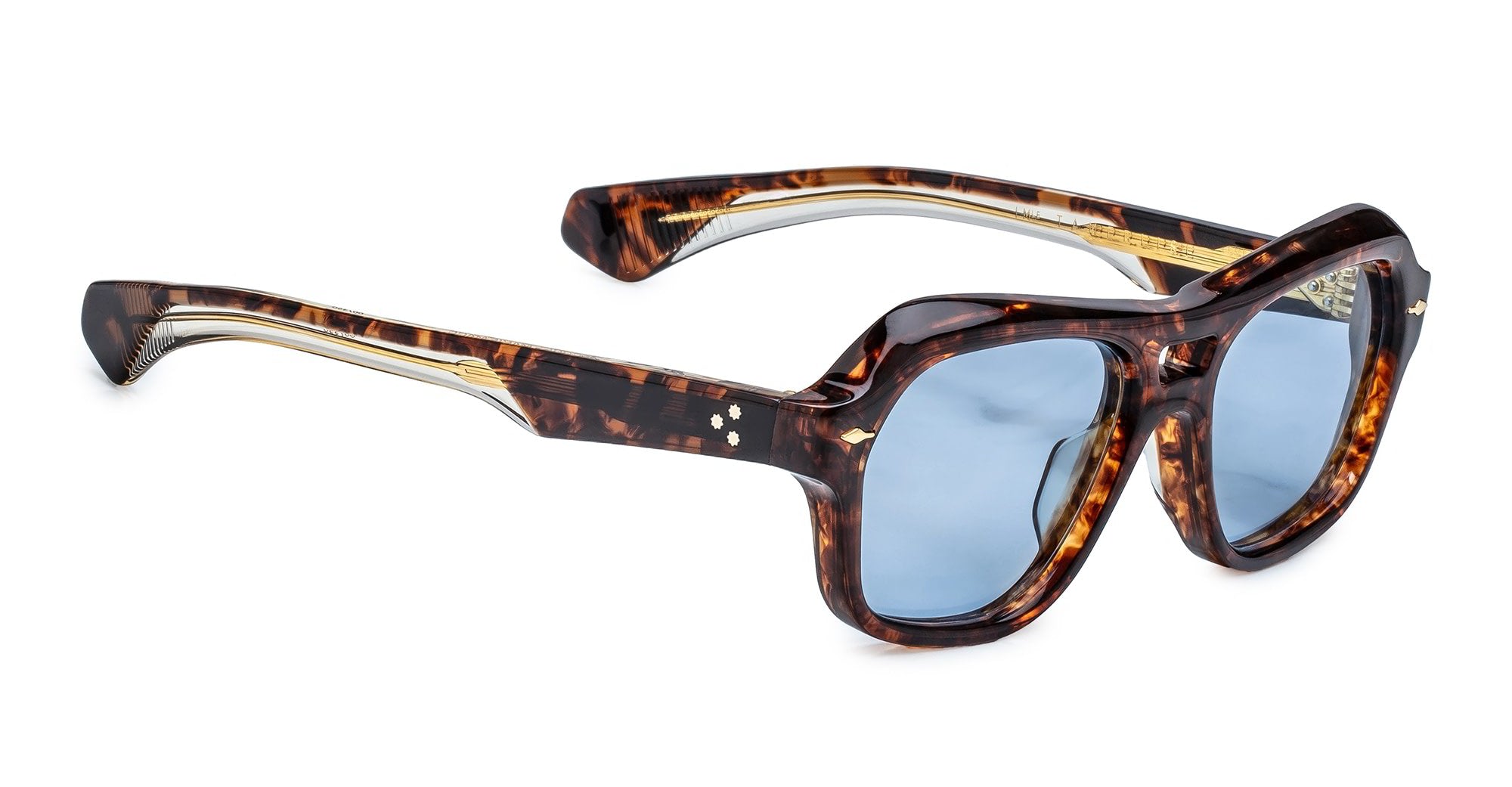 Ottica Mondello Roma - Jacques Marie Mage - JMMTAM-5C - TAMERLIS - ARGYLE - Acetate - shape Squared - Havana - EYEWEAR - SUNGLASSES - Unisex,Uomo,Donna,Women,Men - lens Blue - Made In Japan
