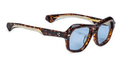 Ottica Mondello Roma - Jacques Marie Mage - JMMTAM-5C - TAMERLIS - ARGYLE - Acetate - shape Squared - Havana - EYEWEAR - SUNGLASSES - Unisex,Uomo,Donna,Women,Men - lens Blue - Made In Japan