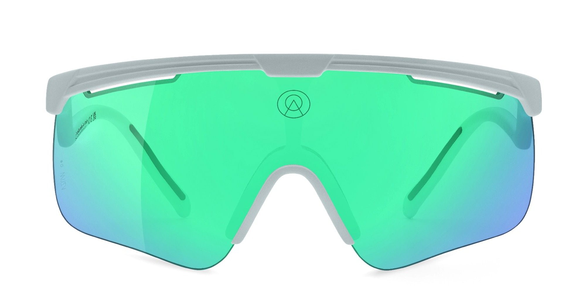  VZUM F-LENS BTL - Tr90 - shape Mask - grey - EYEWEAR - SUNGLASSES - Unisex,Uomo,Donna,Women,Men - lens blue green - Made In Italy