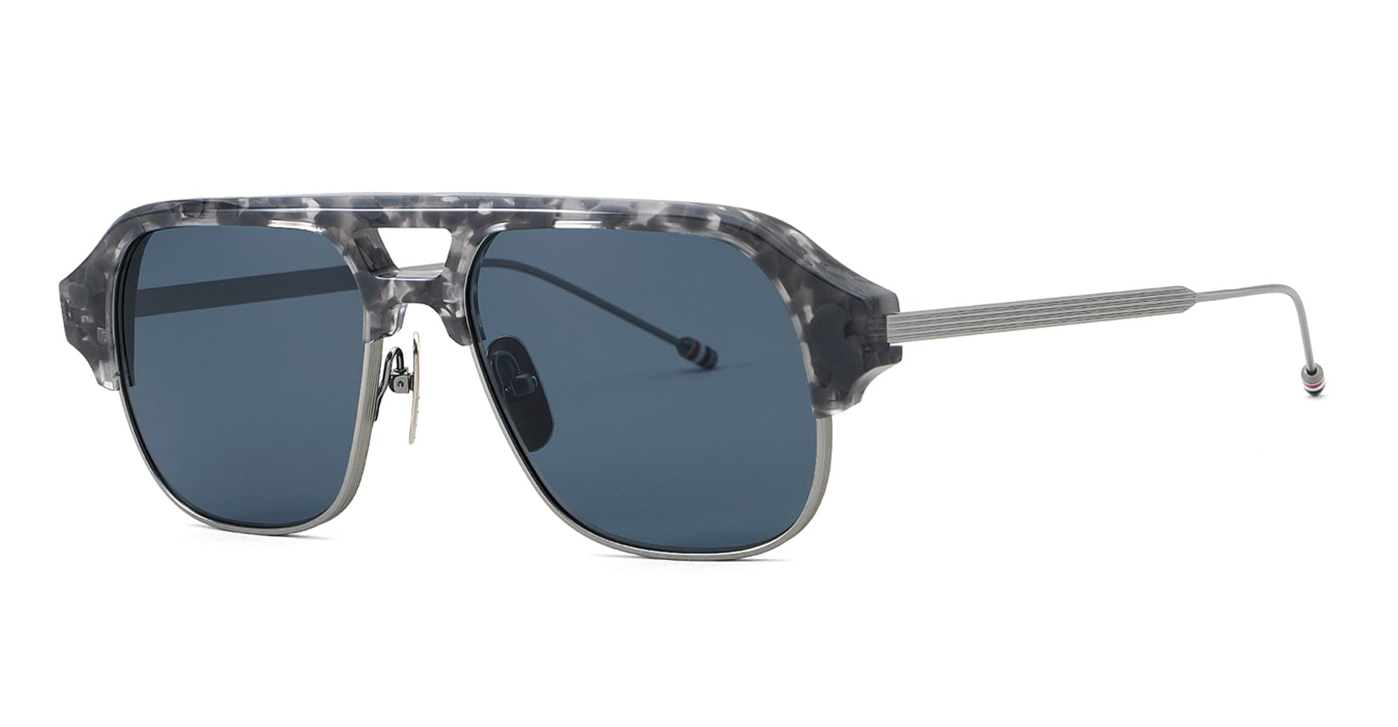 Ottica Mondello Roma - Thom Browne - UES954A-G0003-020-54 - PILOT - GREY HAVANA - Acetate - shape  - grey - EYEWEAR - SUNGLASSES - Unisex,Uomo,Donna,Women,Men - lens  - Made In Japan
