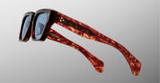 Ottica Mondello Roma - Jacques Marie Mage - JMMFE-7U - FELLINI - BRECCIA - Acetate - shape Squared - Havana - EYEWEAR - SUNGLASSES - Unisex,Uomo,Donna,Women,Men - lens Gradient blue - Made In Japan