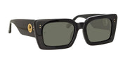 Ottica Mondello Roma - LINDA FARROW - LFL1297C1SUN - NIEVE - BLACK / YELLOW GOLD - Acetate - shape Squared - Black - EYEWEAR - SUNGLASSES - Donna,Women - lens Grey - MadeIn Japan