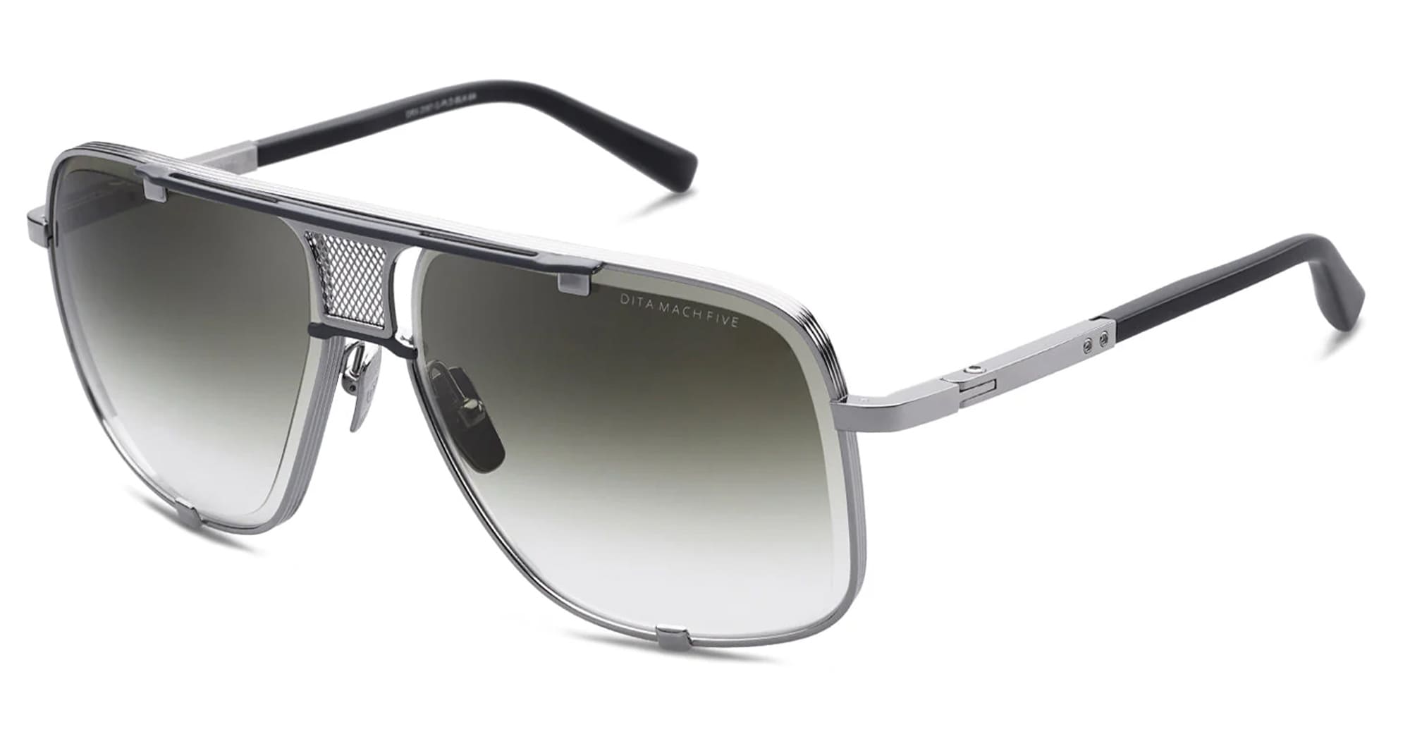 Ottica Mondello Roma - DITA - DRX-2087-G-PLD-BLK-64 - MACH-FIVE - BLACK PALLADIUM / BLACK IRON - Titanium - shape Navigator - Black - EYEWEAR - SUNGLASSES - Uomo,Men - lens Gradient grey - Made In Japan