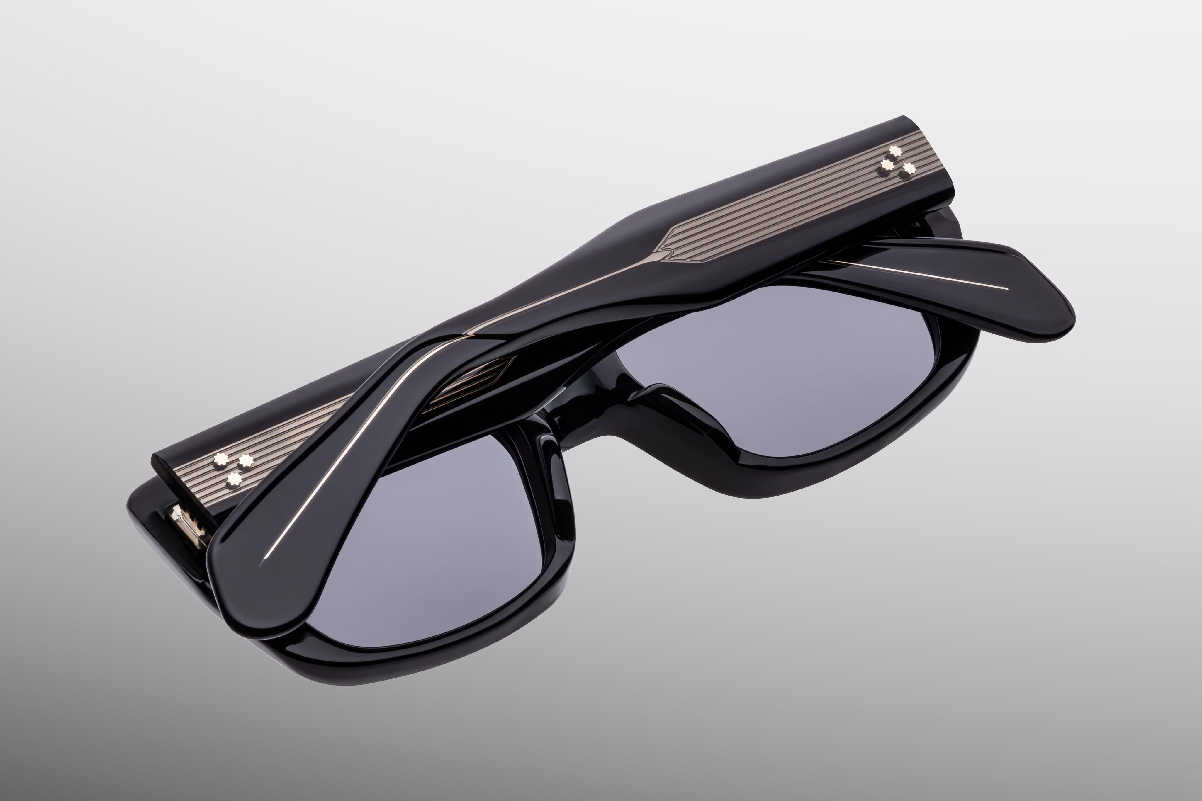 Ottica Mondello Roma - Jacques Marie Mage - JMMCO-58 - CORNICHE - RAVEN - Acetate - shape Rectangular - Black - EYEWEAR - SUNGLASSES - Unisex,Uomo,Donna,Women,Men - lens Grey - Made In Japan
