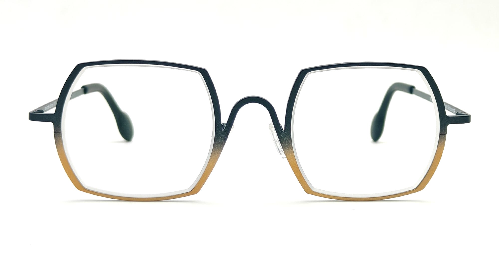  GOLD RX - stainless steel - shape  - Black, gold - EYEWEAR - EYEGLASSES - Uomo,Men - lens Clear - Made In Italy