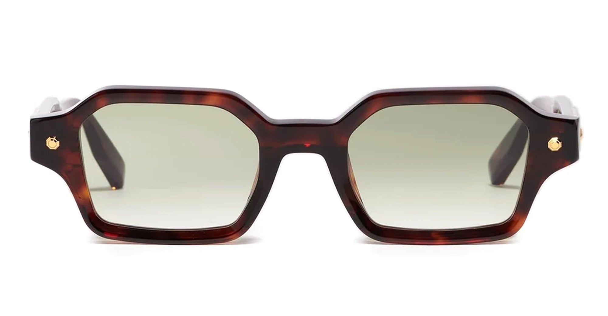 Ottica Mondello Roma - John Dalia - P09-C622 - PROJECT 09 - C622 DARK BROWN TORTOISE / GOLD - Acetate - shape Squared - tortoise, gold - EYEWEAR - SUNGLASSES - Unisex,Uomo,Donna,Women,Men - lens Gradient green - Made In France