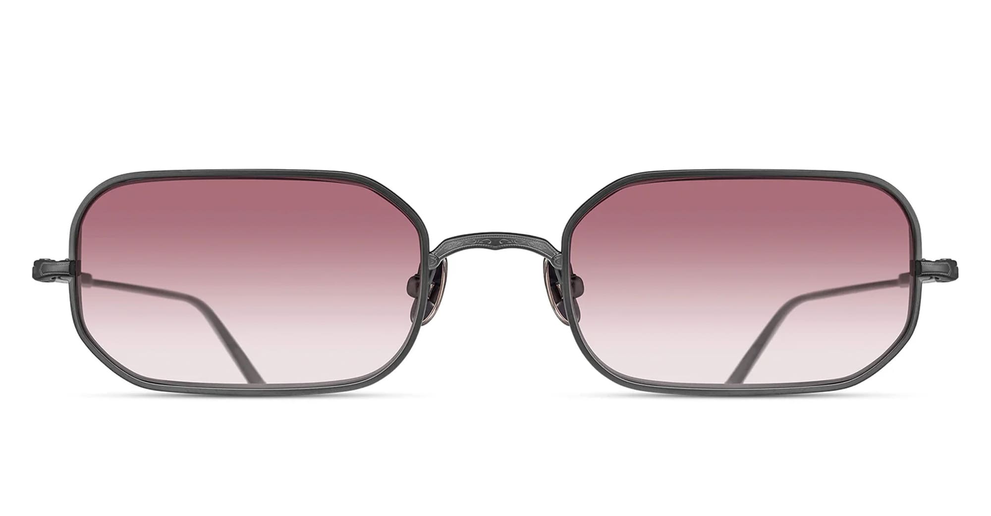 Ottica Mondello Roma - Matsuda - M3163.SG.MBK.53 - M3163 - MATTE BLACK / ROSE GRADIENT - Titanium - shape Rectangular - Black - EYEWEAR - SUNGLASSES - Unisex,Uomo,Donna,Women,Men - lens Gradient pink - Made In Japan