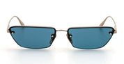 Ottica Mondello Roma - LINDA FARROW - LFL1513C2SUN - CLEO - LIGHT GOLD / AQUA - Titanium - shape Cat-eye - light gold - EYEWEAR - SUNGLASSES - Donna,Women - lens Blue - Made In Japan