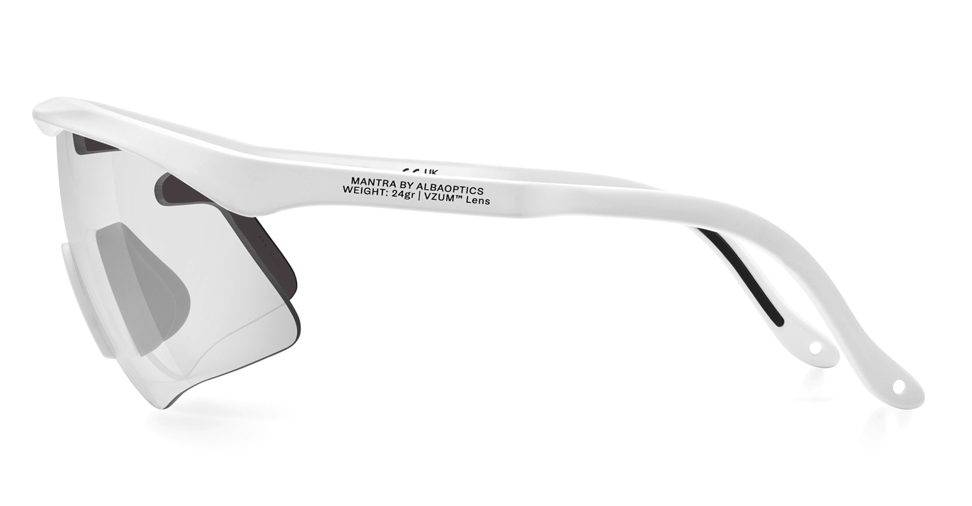 Ottica Mondello Roma - Alba Optics - 8050054518749 - MANTRA - WHITE / VZUM SUPER ALU - Tr90 - shape Mask - White - EYEWEAR - SUNGLASSES - Unisex,Uomo,Donna,Women,Men - lens Grey - Made In Italy