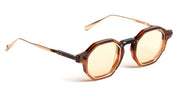 Ottica Mondello Roma - Movitra - CLIMAX 04-C1 S - Climax 04 - C1 Crystal Brown / Light Gold Lens - Acetate, metal - shape Octagonal - brown - EYEWEAR - SUNGLASSES - Uomo,Men - lens Gold - Made In Italy