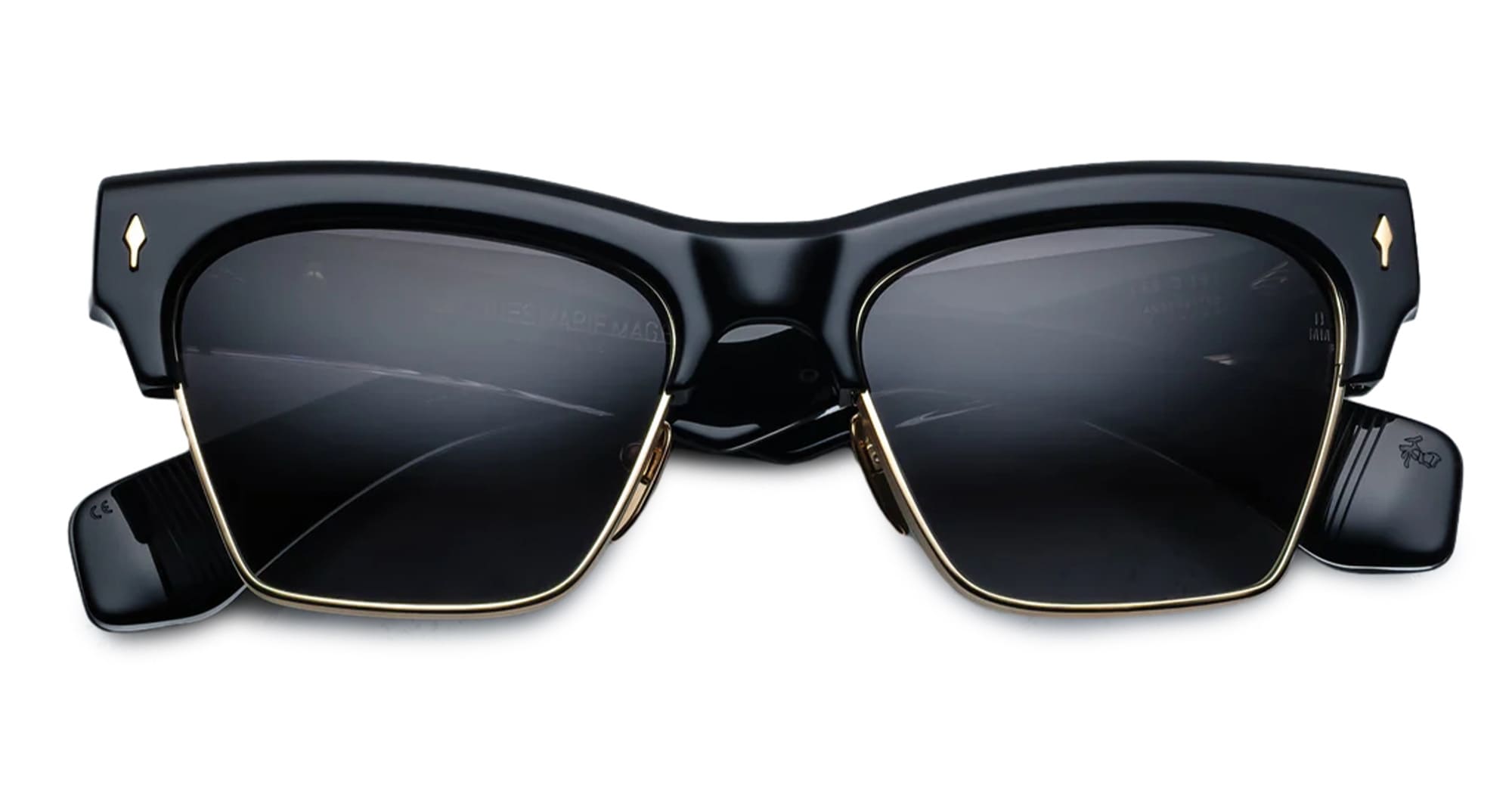 Ottica Mondello Roma - Jacques Marie Mage - JMMUB-11D - BUGSY - ECLIPSE 2 - Acetate, titanium - shape Clubmaster - Black - EYEWEAR - SUNGLASSES - Unisex,Uomo,Donna,Women,Men - lens Gradient black - Made In Japan