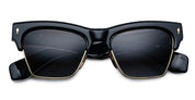 Ottica Mondello Roma - Jacques Marie Mage - JMMUB-11D - BUGSY - ECLIPSE 2 - Acetate, titanium - shape Clubmaster - Black - EYEWEAR - SUNGLASSES - Unisex,Uomo,Donna,Women,Men - lens Gradient black - Made In Japan