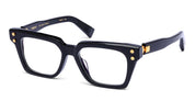 Ottica Mondello Roma - Balmain - BPX-182A-52 - TEMPO - BLACK / 18K GOLD RX - Acetate - shape Squared - Black, gold - EYEWEAR - EYEGLASSES - Unisex,Uomo,Donna,Women,Men - lens Clear - Made In Japan