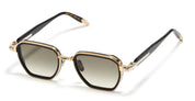 Ottica Mondello Roma - John Dalia - RICHY-C409 - RICHY - C409 Shiny Black / Yellow Gold / Platine - Acetate - shape Panto - Black, gold - EYEWEAR - SUNGLASSES - Unisex,Uomo,Donna,Women,Men - lens Gradient grey - Made In France
