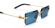 Ottica Mondello Roma - T HENRI - EML - EVIJA - L'OR BLEU - Titanium - shape Rectangular - Gold - EYEWEAR - SUNGLASSES - Unisex,Uomo,Donna,Women,Men - lens Blue - Made In Japan