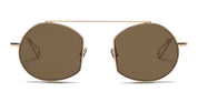 Ottica Mondello Roma - Ahlem - AHL.000100.SUN - Places des Victoires - Champagne / Brown Lens - Metal - shape Round - Gold - EYEWEAR - SUNGLASSES - Unisex,Uomo,Donna,Women,Men - lens Brown - Made In France