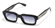 Ottica Mondello Roma - John Dalia - P15-C605 - PROJECT 15 -  C605 Shiny Black / Silver Plated - Acetate - shape Rectangular - black, silver - EYEWEAR - SUNGLASSES - Unisex,Uomo,Donna,Women,Men - lens Gradient blue - Made In France