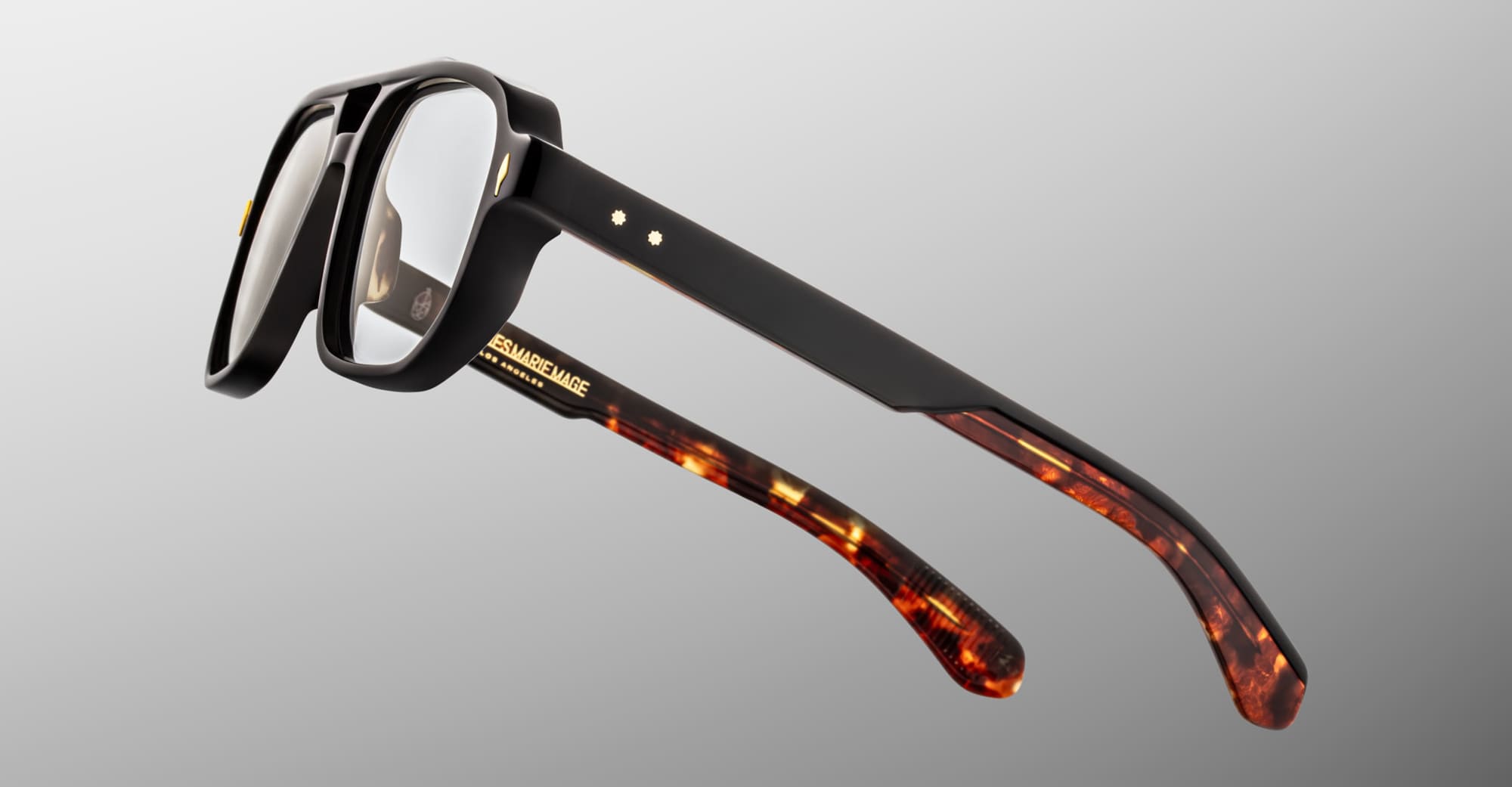 Ottica Mondello Roma - Jacques Marie Mage - JMMEVRX-15A - EVANS - NOIR 15 RX - Acetate - shape Navigator - Black - EYEWEAR - EYEGLASSES - Unisex,Uomo,Donna,Women,Men - lens Clear - Made In Japan