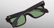 Ottica Mondello Roma - Jacques Marie Mage - JMMMLX-18V - MOLINO 55 - VENOM - Acetate - shape Rectangular - Black - EYEWEAR - SUNGLASSES - Unisex,Uomo,Donna,Women,Men - lens Green - Made In Japan