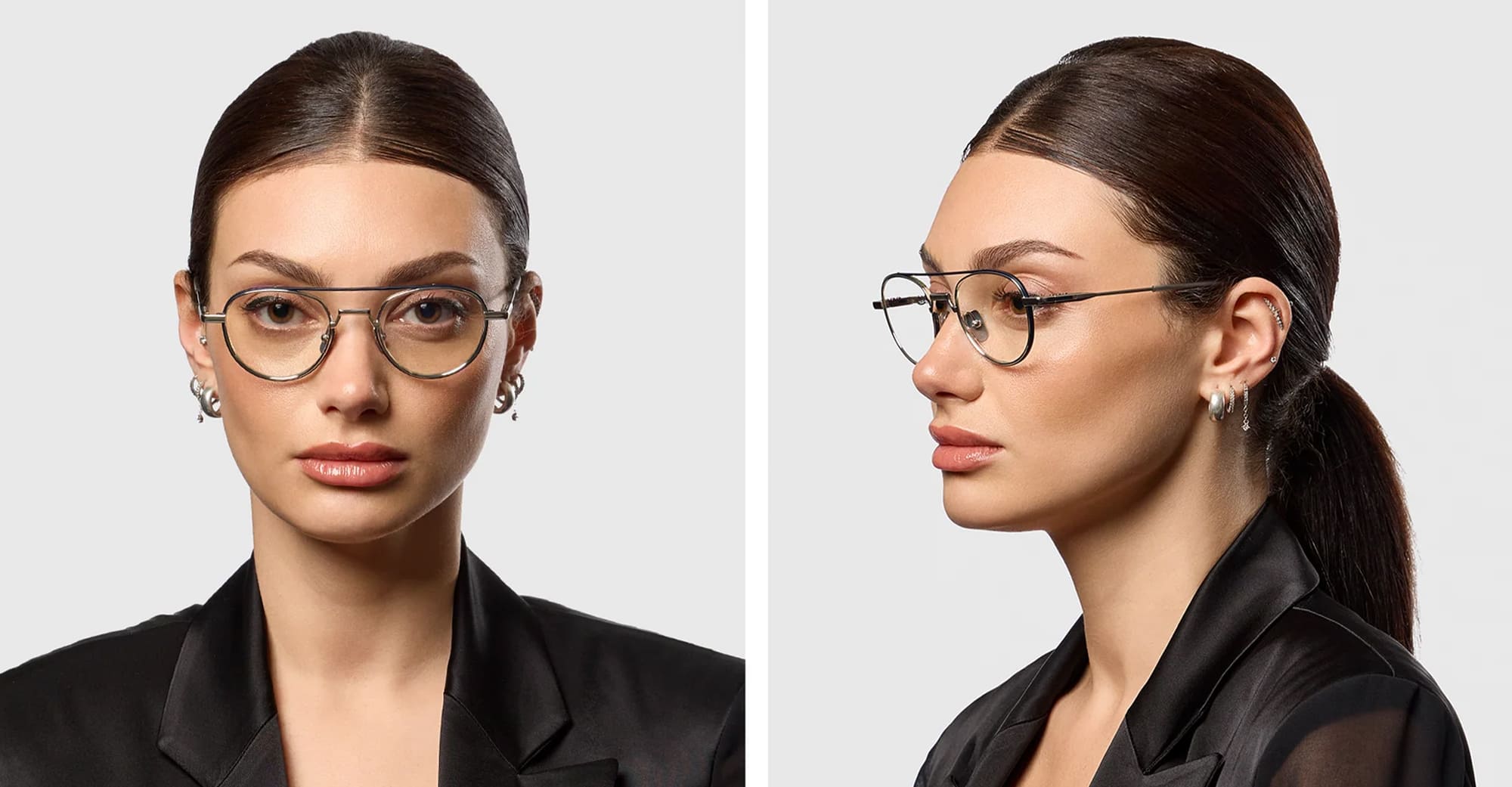 Ottica Mondello Roma - DITA - DTX189-A-03 - ETHYX-  BLUE IRON / SILVER RX - titanium, acetate - shape Round - Silver, blue - EYEWEAR - EYEGLASSES - Unisex,Uomo,Donna,Women,Men - lens Clear - Made In Japan