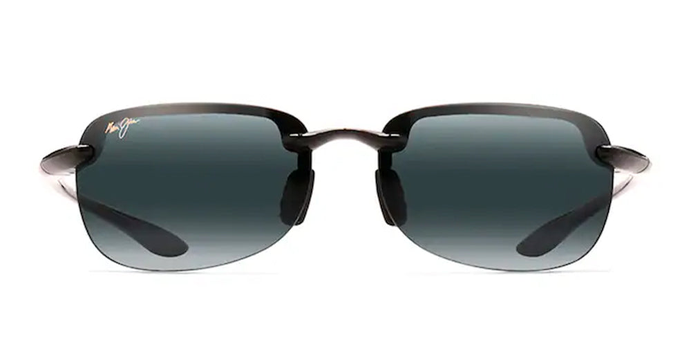 Ottica Mondello Roma - Maui Jim - MJ0408S-001 - SANDY BEACH - GLOSS BLACK / NEUTRAL GREY LENS - nylon - shape Oval - Black - EYEWEAR - SUNGLASSES - Unisex,Uomo,Donna,Women,Men - lens Grey - Made In Japan