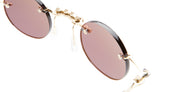 Ottica Mondello Roma - Kuboraum - KRSH42GR0000004Y - MASK H42 - GOLD - Metal - shape Round - Gold - EYEWEAR - SUNGLASSES - Unisex,Uomo,Donna,Women,Men - lens Grey - Made In Italy