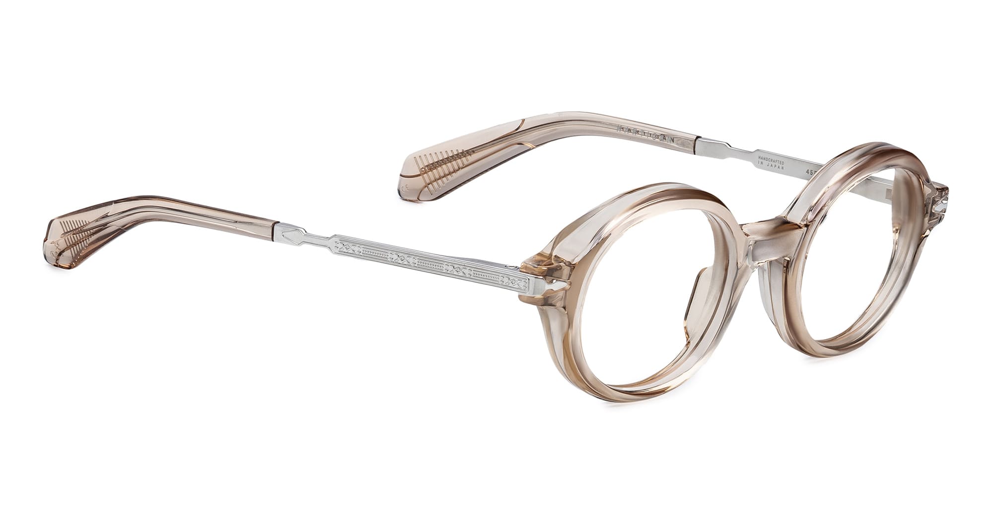 Ottica Mondello Roma - Jacques Marie Mage - JMMOGRX-76 - HARTIGAN - SAND RX - Acetate - shape Round - beige - EYEWEAR - EYEGLASSES - Unisex,Uomo,Donna,Women,Men - lens Clear - Made In Japan