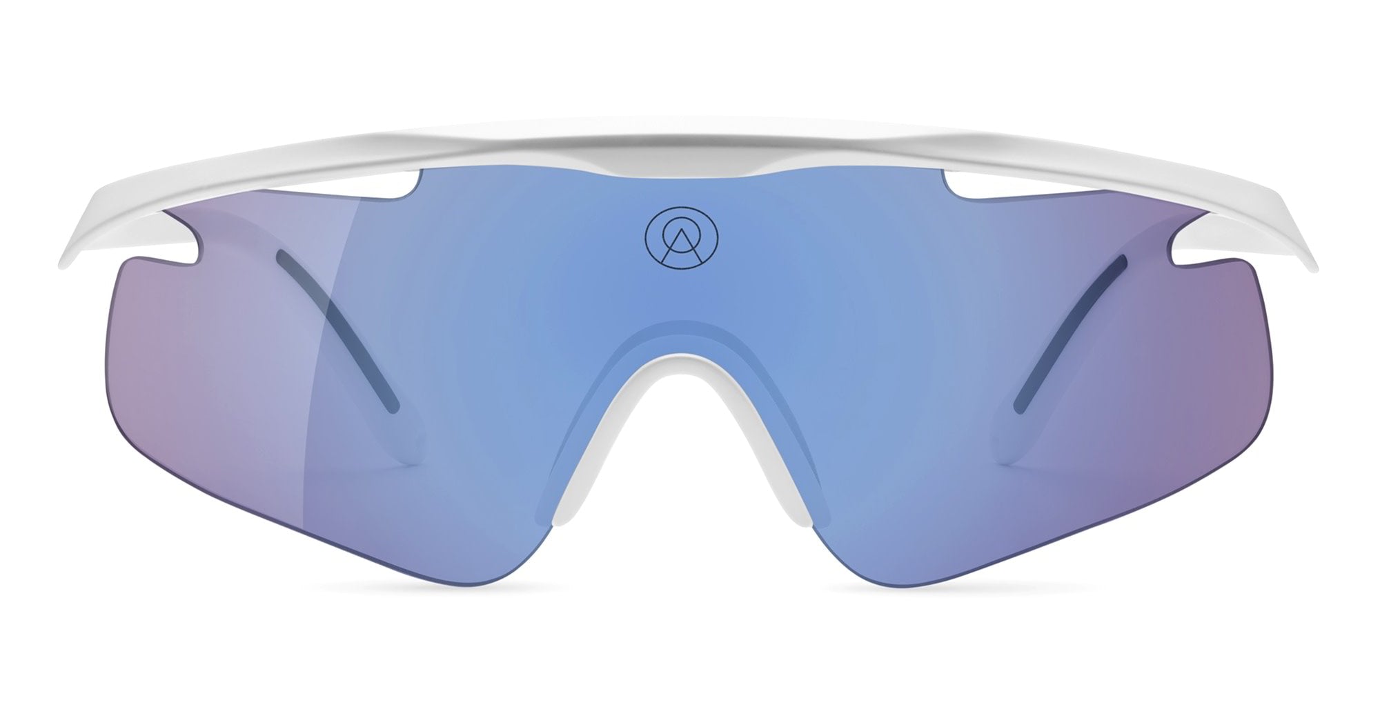  VZUM F-LENS FLM - Tr90 - shape Mask - White - EYEWEAR - SUNGLASSES - Unisex,Uomo,Donna,Women,Men - lens purple - Made In Italy