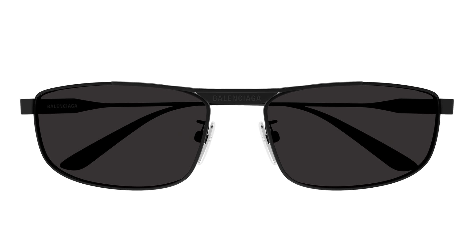 Ottica Mondello Roma - Balenciaga - BB0451S-001 - BB0451S-001 - BLACK - Metal - shape Rectangular - Black - EYEWEAR - SUNGLASSES - Unisex,Uomo,Donna,Women,Men - lens Grey - Made In Japan