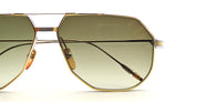 Ottica Mondello Roma - Jacques Marie Mage - J-ESN-RE-S4112S-OS - REYNOLD - ELECTRUM - Titanium - shape Aviator - silver, gold - EYEWEAR - SUNGLASSES - Uomo,Men - lens Gradient green - Made In Japan