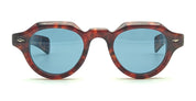 Ottica Mondello Roma - Jacques Marie Mage - JMMKM-7U - KELLERMAN - BRECCIA - Acetate - shape Panto - Havana - EYEWEAR - SUNGLASSES - Unisex,Uomo,Donna,Women,Men - lens Blue - Made In Japan