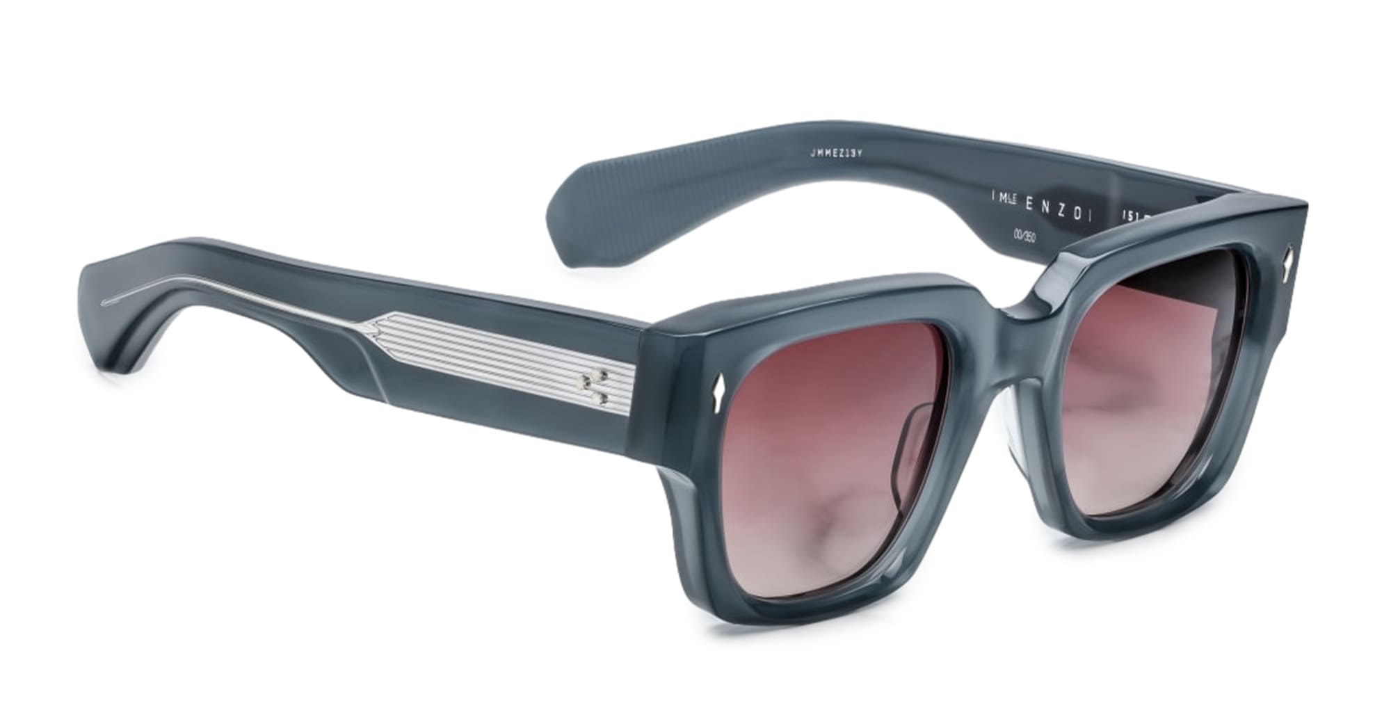 Ottica Mondello Roma - Jacques Marie Mage - JMMEZ-13Y - ENZO - MINK - Acetate - shape Squared - grey - EYEWEAR - SUNGLASSES - Unisex,Uomo,Donna,Women,Men - lens Pink - Made In Japan