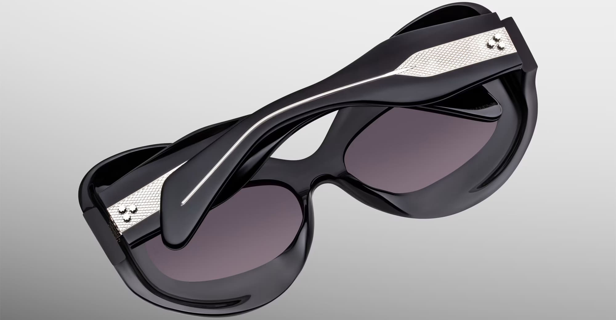 Ottica Mondello Roma - Jacques Marie Mage - JMMTWN-26 - STANLEY KUBRICK BY JMM: TWINS - SHADOW - Acetate - shape Butterfly - Black - EYEWEAR - SUNGLASSES - Unisex,Uomo,Donna,Women,Men - lens Gradient black - Made In Japan