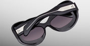 Ottica Mondello Roma - Jacques Marie Mage - JMMTWN-26 - STANLEY KUBRICK BY JMM: TWINS - SHADOW - Acetate - shape Butterfly - Black - EYEWEAR - SUNGLASSES - Unisex,Uomo,Donna,Women,Men - lens Gradient black - Made In Japan