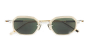 Ottica Mondello Roma - Sato - Timir-II-P-LG-1 - Timir II - Platinum / Lunar Gold - Titanium - shape Squared - silver, gold - EYEWEAR - SUNGLASSES - Unisex,Uomo,Donna,Women,Men - lens Green - Made In Japan
