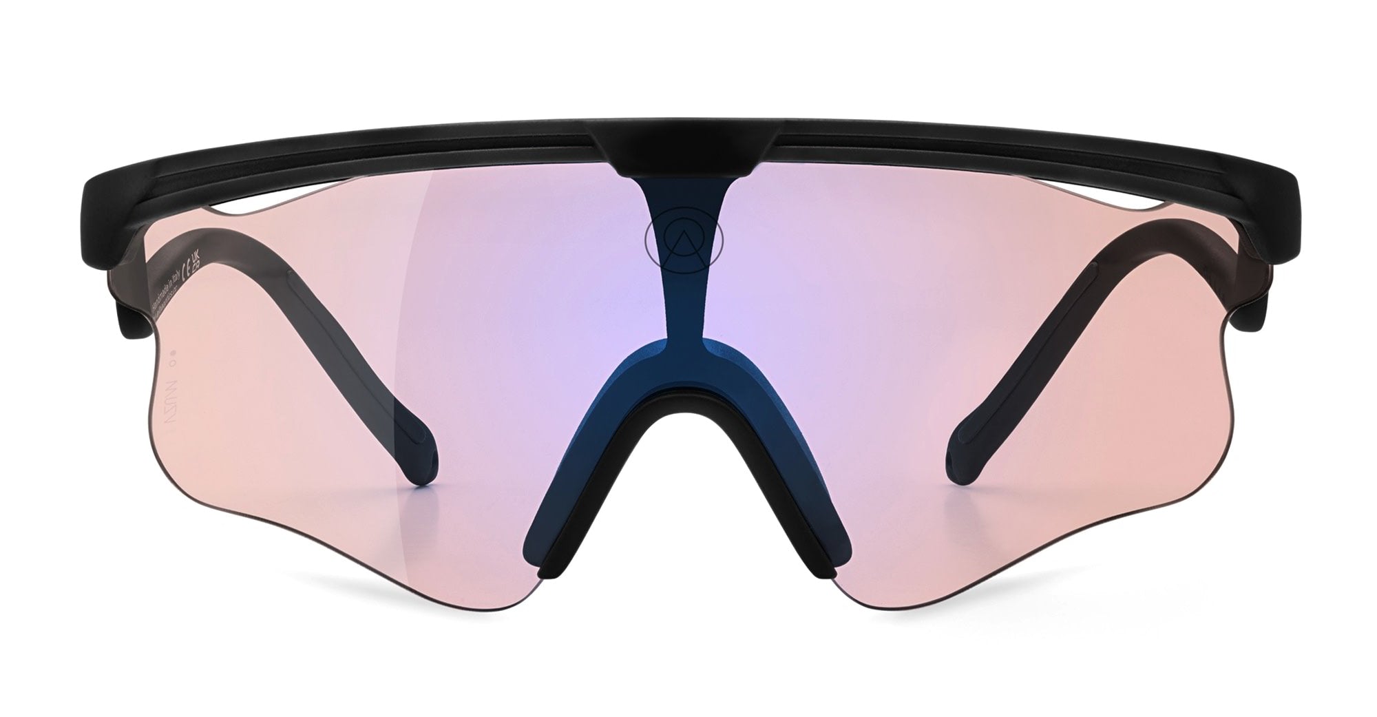 Ottica Mondello Roma - Alba Optics - 8050054514635 - DELTA LEI - BLACK / VZUM F-LENS FLM - Tr90 - shape Mask - Black - EYEWEAR - SUNGLASSES - Unisex,Uomo,Donna,Women,Men - lens purple - Made In Italy