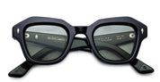 Ottica Mondello Roma - Jacques Marie Mage - JMMQE-16C - EICHLER - COBRA - Acetate - shape Squared - Black - EYEWEAR - SUNGLASSES - Unisex,Uomo,Donna,Women,Men - lens Green - Made In Japan